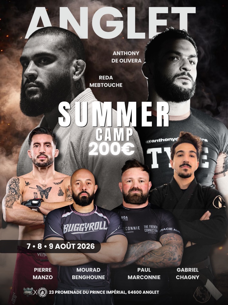 Affiche Summer Camp grappling et JJB, Anglet